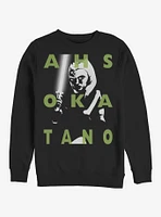 Star Wars The Clone Ahsoka Text Crew Sweatshirt