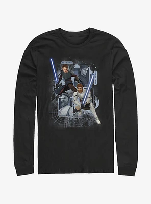 Star Wars The Clone Schematic Shot Long-Sleeve T-Shirt