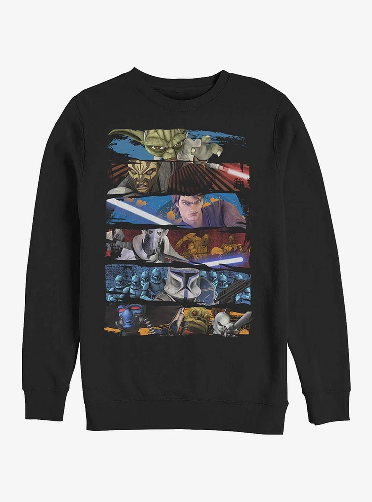 Star Wars The Clone Face Off Crew Sweatshirt