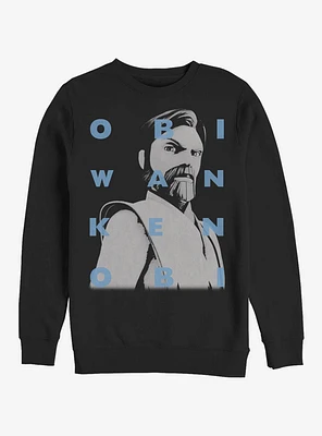 Star Wars The Clone Obi-Wan Text Crew Sweatshirt