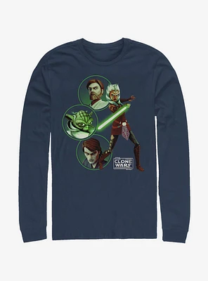 Star Wars The Clone Light Side Group Long-Sleeve T-Shirt