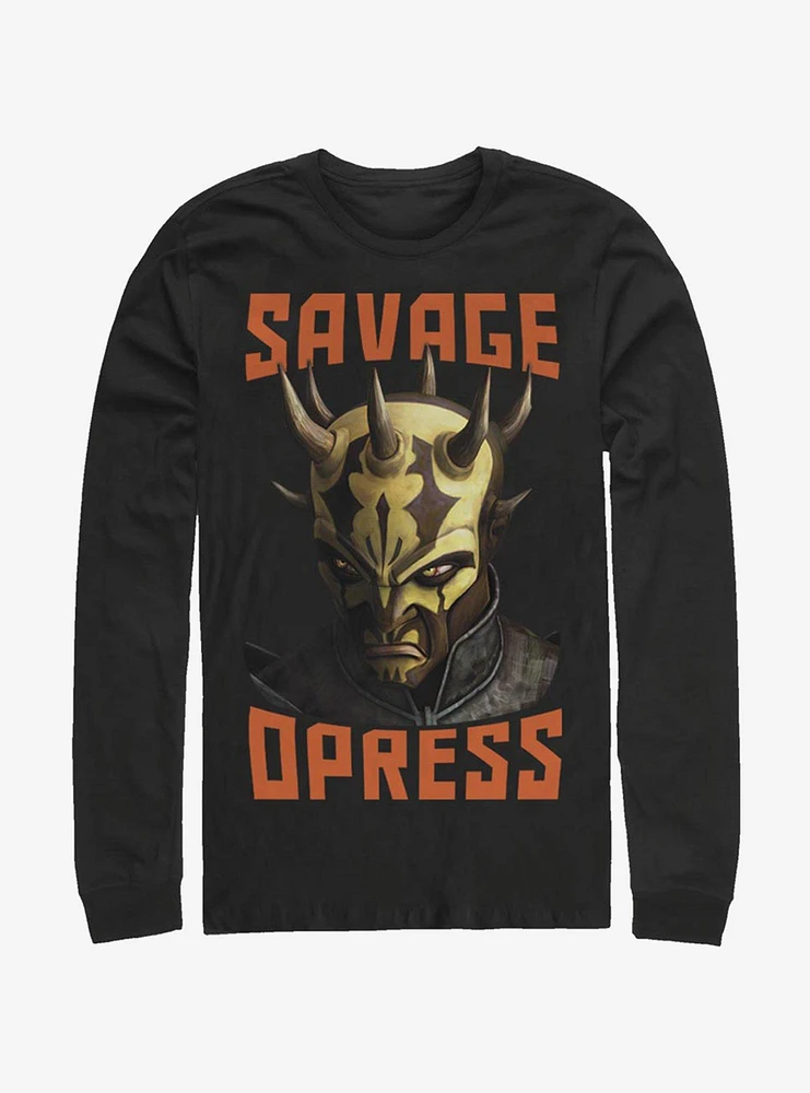 Star Wars The Clone Savage Face Long-Sleeve T-Shirt