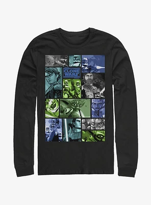 Star Wars The Clone Story Squares Long-Sleeve T-Shirt