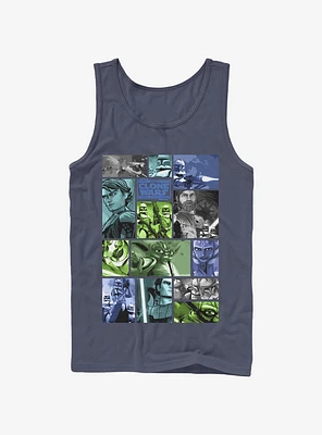 Star Wars The Clone Story Squares Tank Top