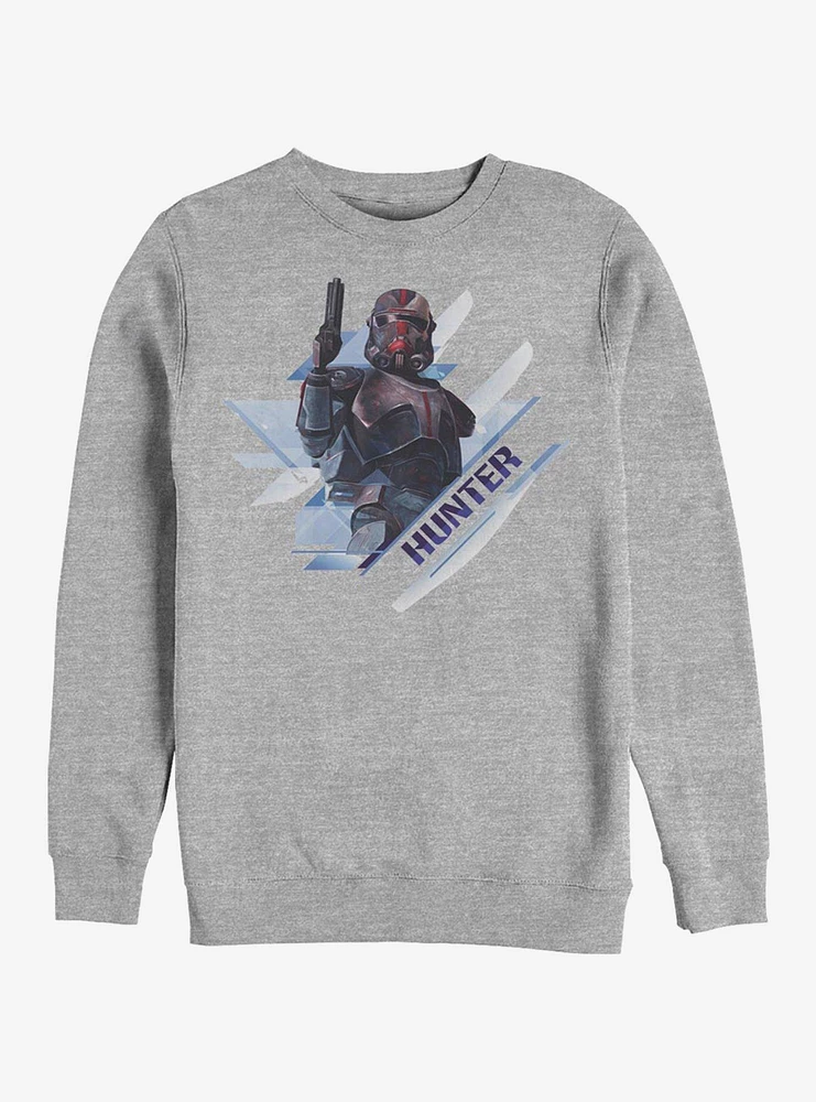 Star Wars The Clone Hunter Angled Crew Sweatshirt