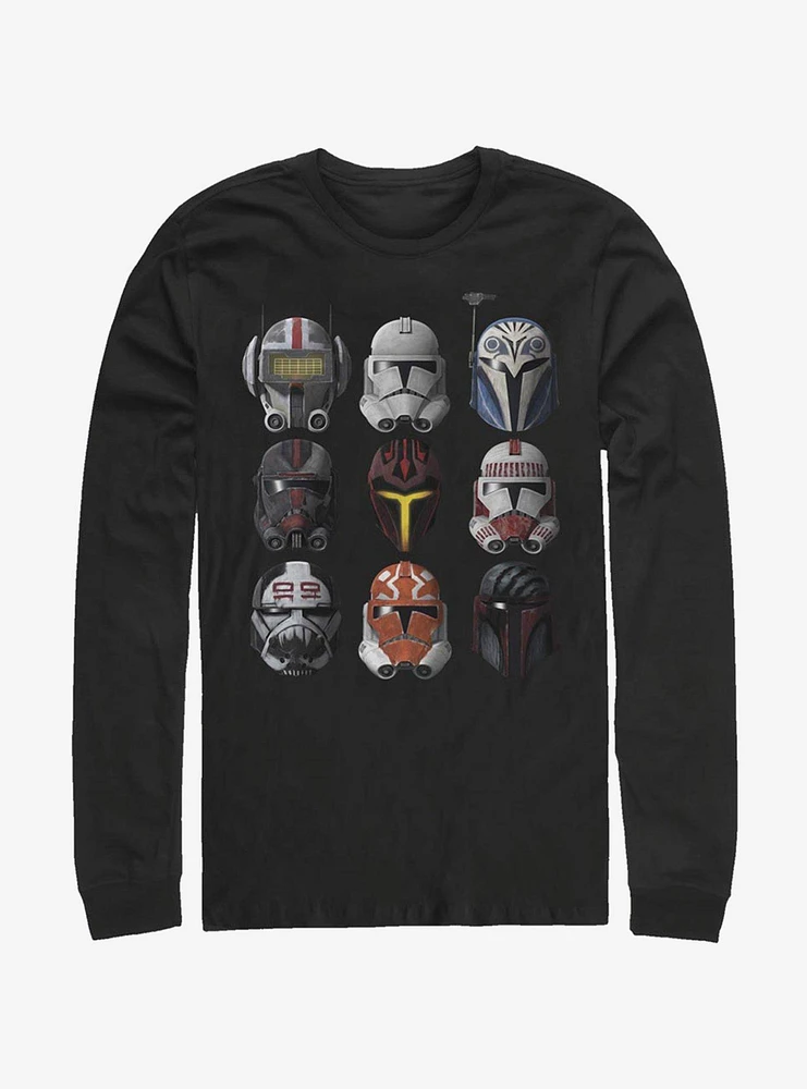 Star Wars The Clone Helmets Long-Sleeve T-Shirt