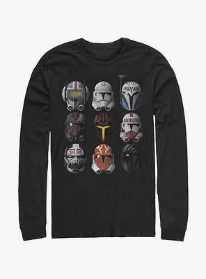 Star Wars The Clone Helmets Long-Sleeve T-Shirt