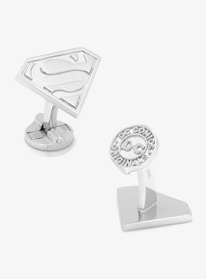 DC Comics Superman Sterling Silver Superman Shield Cufflinks