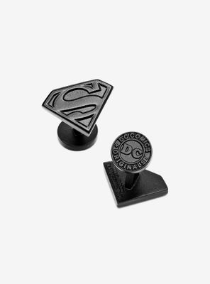 DC Comics Superman Satin Black Superman Shield Cufflinks