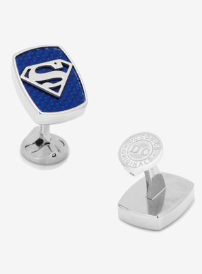DC Comics Superman Stainless Steel Carbon Fiber Superman Cufflinks