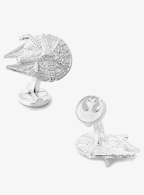 Star Wars Sterling Silver 3D Millennium Falcon Cufflinks