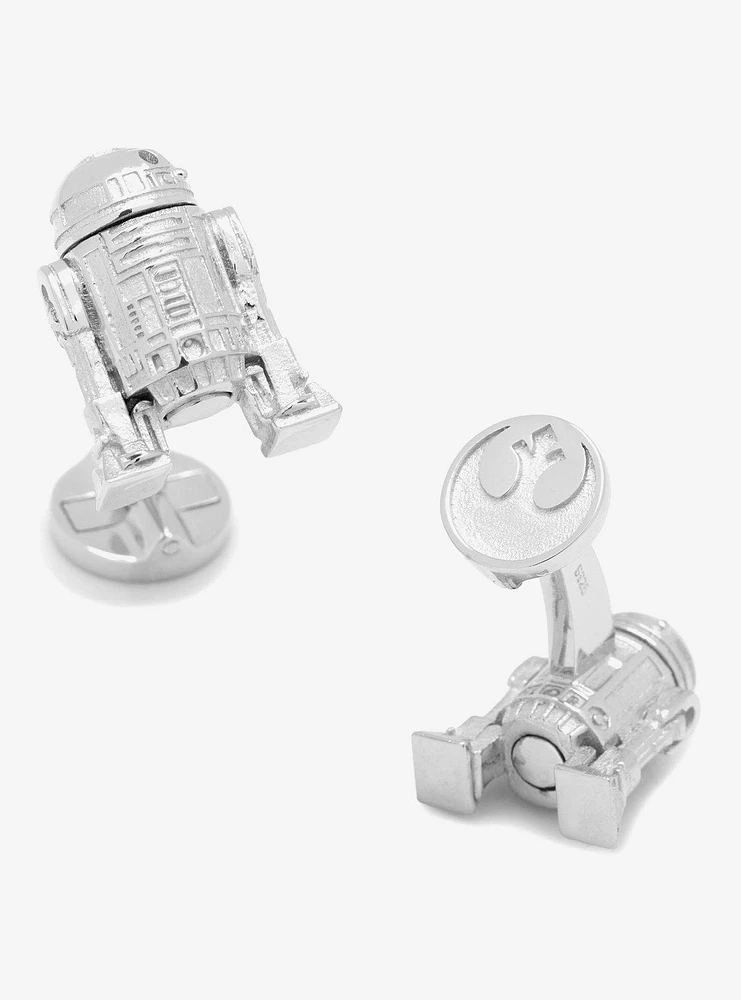 Star Wars Sterling Silver 3D R2D2 Cufflinks