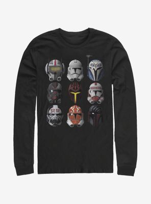 Star Wars: The Clone Wars Helmets Long-Sleeve T-Shirt