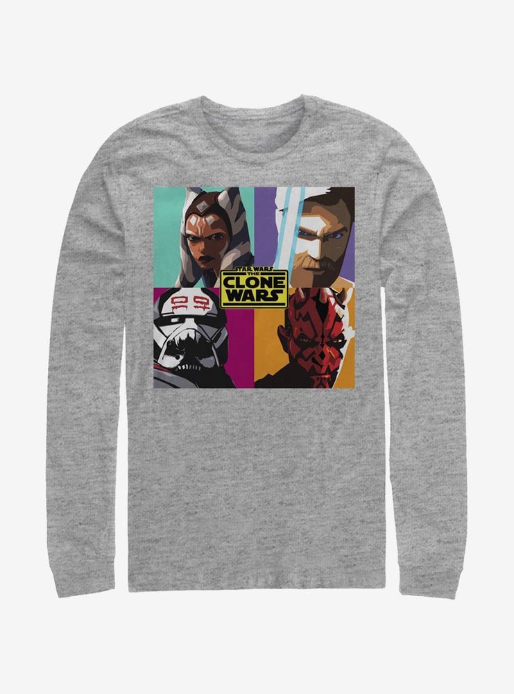 Star Wars: The Clone Wars Ahsoka Heroes Pop Art Long-Sleeve T-Shirt