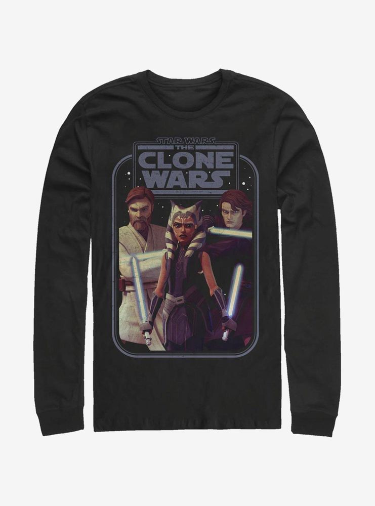 Star Wars: The Clone Wars Ahsoka Hero Group Shot Long-Sleeve T-Shirt