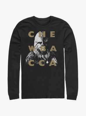 Star Wars: The Clone Wars Chewbacca Text Long-Sleeve T-Shirt