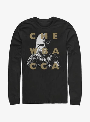 Star Wars: The Clone Wars Chewbacca Text Long-Sleeve T-Shirt