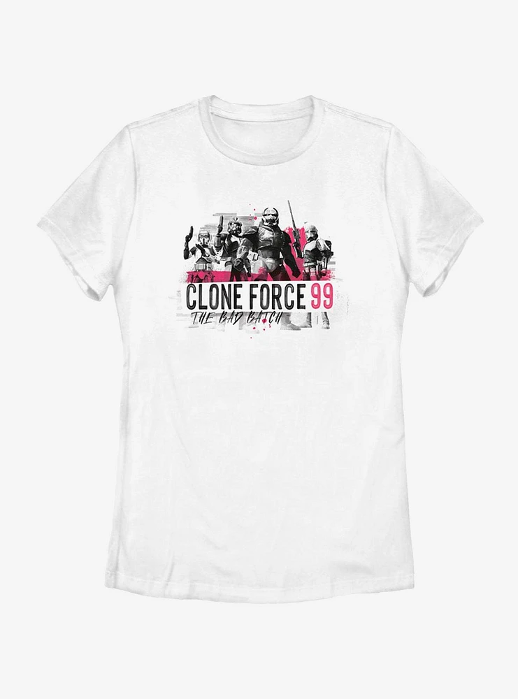 Star Wars: The Clone Wars Bad Batch Collage Womens T-Shirt