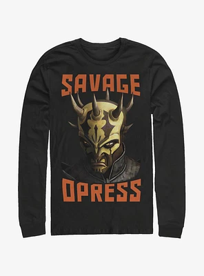 Star Wars: The Clone Wars Savage Opress Face Long-Sleeve T-Shirt