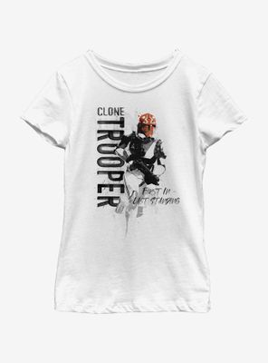 Star Wars: The Clone Wars Trooper Running Youth Girls T-Shirt