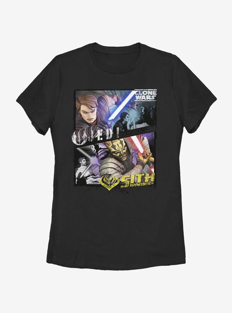 Star Wars: The Clone Wars Bad Side Panel Womens T-Shirt