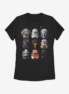 Star Wars: The Clone Wars Helmets Womens T-Shirt