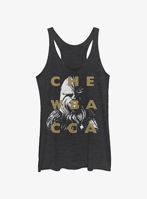 Star Wars: The Clone Wars Chewbacca Text Womens Tank Top