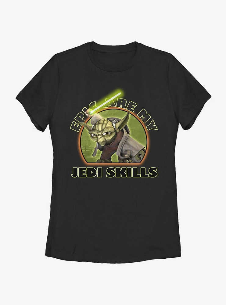 Star Wars: The Clone Wars Yoda Jedi Skills Womens T-Shirt
