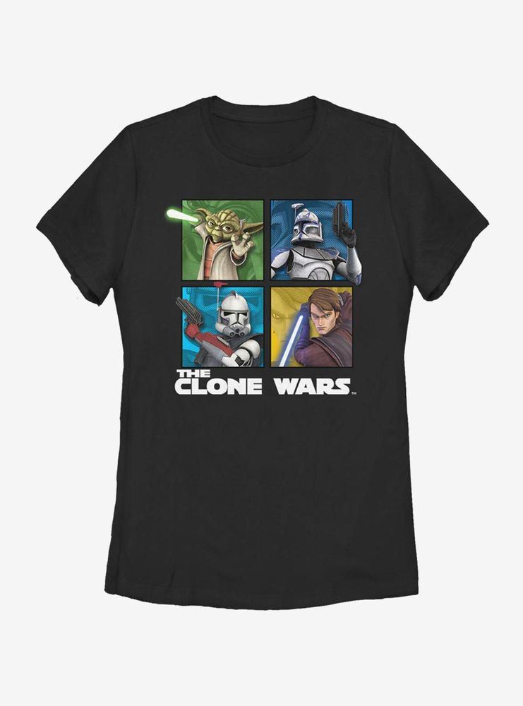 Star Wars: The Clone Wars Panel Four Womens T-Shirt