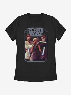 Star Wars: The Clone Wars Ahsoka Hero Group Shot Womens T-Shirt