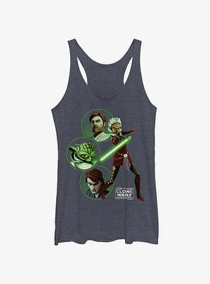 Star Wars: The Clone Wars Ahsoka Light Side Group Womens Tank Top