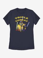 Star Wars: The Clone Wars Ahsoka Light Side Triple Threat Womens T-Shirt