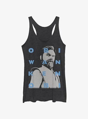 Star Wars: The Clone Wars Obi-Wan Text Womens Tank Top