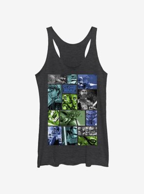 Star Wars: The Clone Wars Story Squares Womens Tank Top