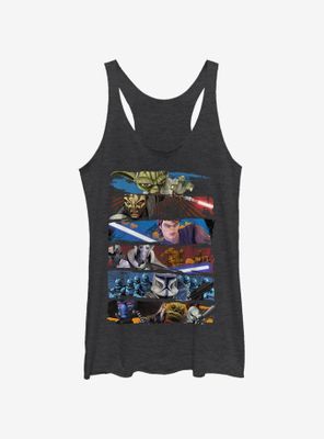 Star Wars: The Clone Wars Face Off Womens Tank Top
