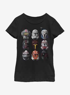 Star Wars: The Clone Wars Helmets Youth Girls T-Shirt