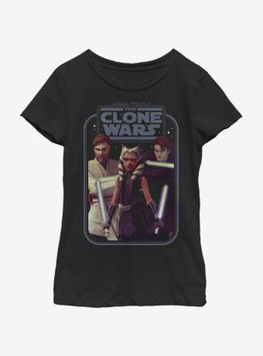 Star Wars: The Clone Wars Ahsoka Hero Group Shot Youth Girls T-Shirt