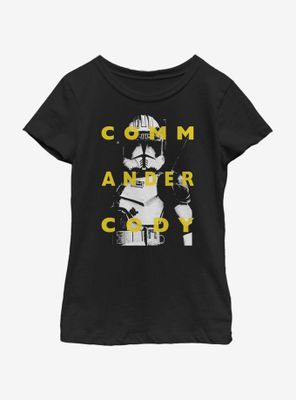 Star Wars: The Clone Wars Commander Cody Text Youth Girls T-Shirt