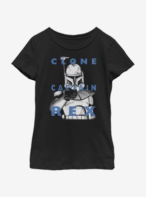 Star Wars: The Clone Wars Captain Rex Text Youth Girls T-Shirt