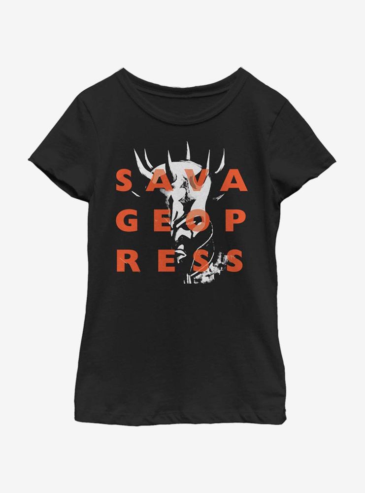 Star Wars: The Clone Wars Savage Opress Overlay Youth Girls T-Shirt