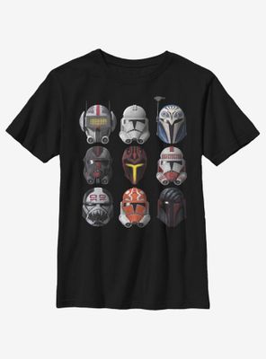 Star Wars: The Clone Wars Helmets Youth T-Shirt
