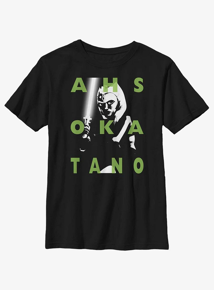 Star Wars: The Clone Wars Ahsoka Text Youth T-Shirt