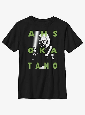 Star Wars: The Clone Wars Ahsoka Text Youth T-Shirt