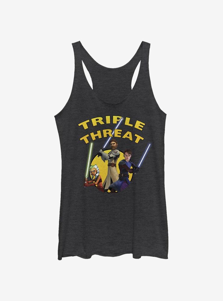 Star Wars: The Clone Wars Ahsoka Light Side Triple Threat Womens Tank Top