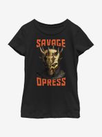 Star Wars: The Clone Wars Savage Opress Face Youth Girls T-Shirt