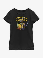 Star Wars: The Clone Wars Ahsoka Light Side Triple Threat Youth Girls T-Shirt