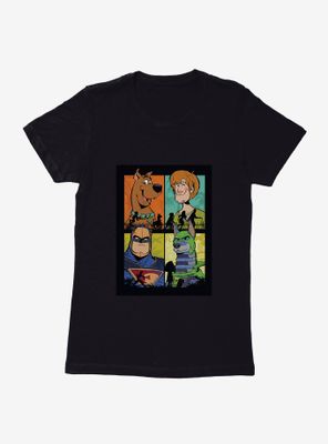 Scoob! Scooby, Shaggy, Blue Falcon And Cerberus Womens T-Shirt