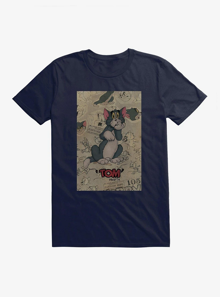 Tom And Jerry Cat Sketch T-Shirt