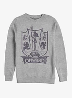 Disney Pixar Onward Char Badge Crew Sweatshirt