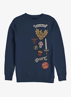 Disney Pixar Onward Cutoff Patches Crew Sweatshirt